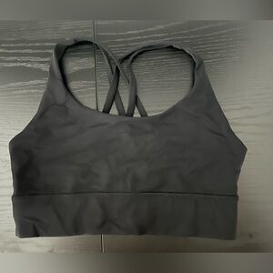 lululemon energy longline black bra - size 6